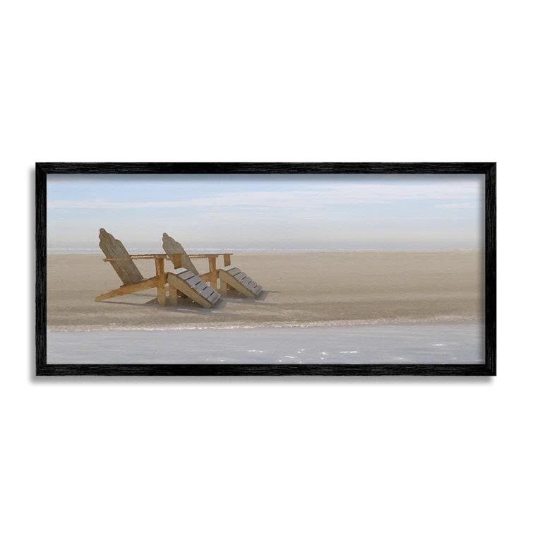 Stupell Industries Beach Chairs by Shore Framed Giclee Art by Noah Bay | Wayfair