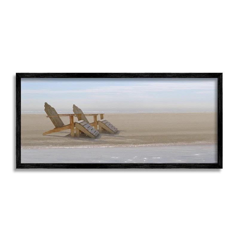 Stupell Industries Beach Chairs by Shore Framed Giclee Art by Noah Bay | Wayfair