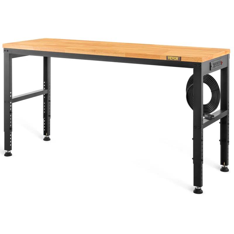 VEVOR 48'' W Wood Top Height-Adjustable Workbench
