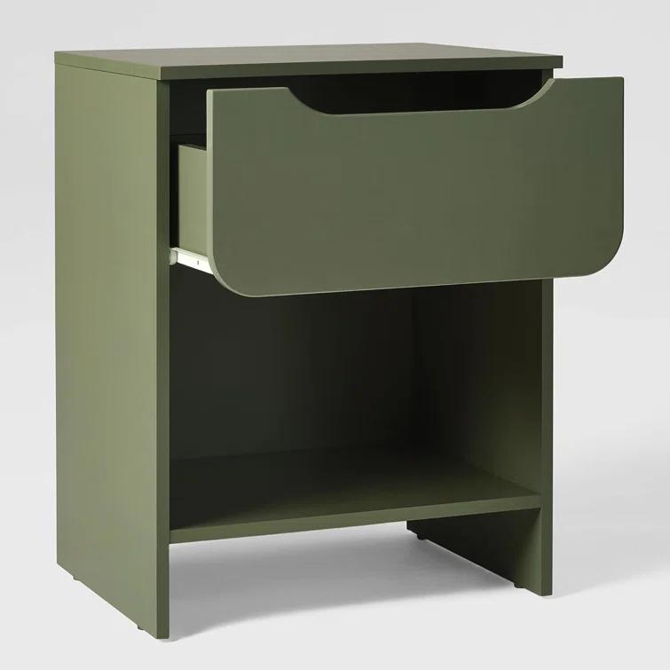 Ebern Designs Jaqualine 1-Drawer Nightstand with Storage Cubby