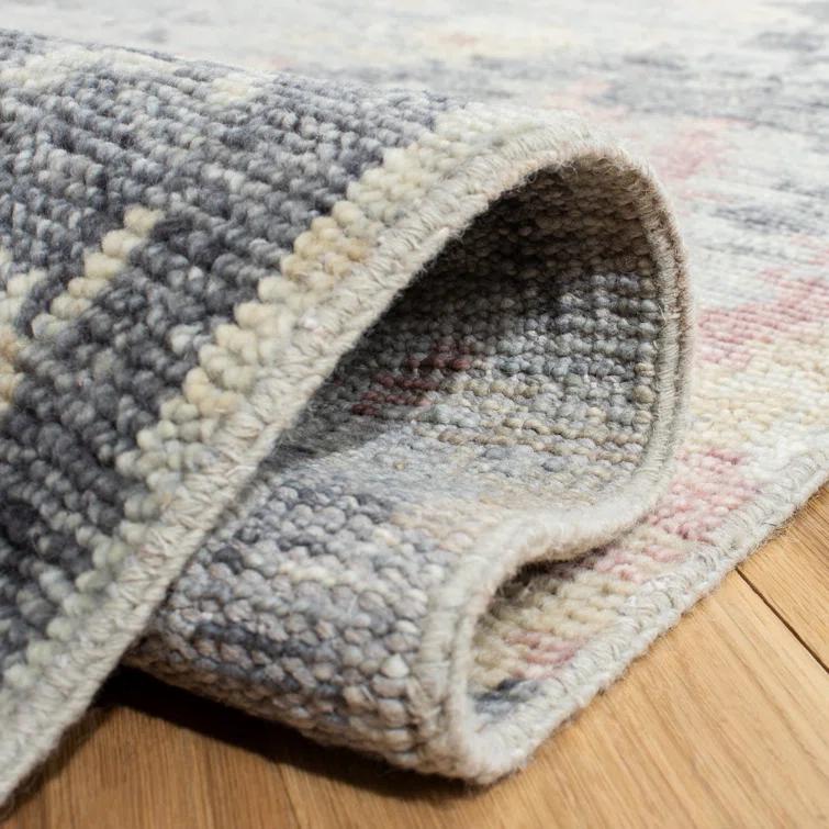 Samarkand SRK183 Hand Knotted Area Rug - Grey/Ivory - 8'x10' - Safavieh.