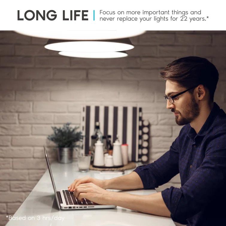 Luxrite 60 Watt Equivalent A19 GU24/Twist And Lock Dimmable LED Bulb LR21462-24PK