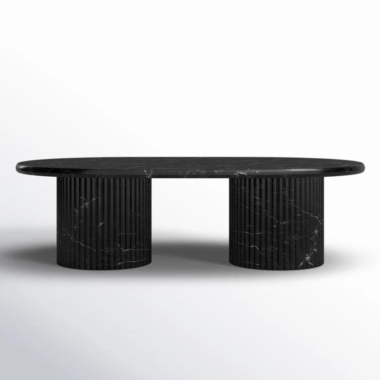Mercer Oval Coffee Table - Black Marble