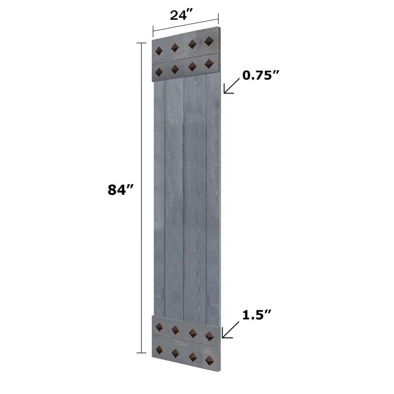 IsLife 84'' Solid Wood Paneled Matte without Installation Hardware Kit Barn Door