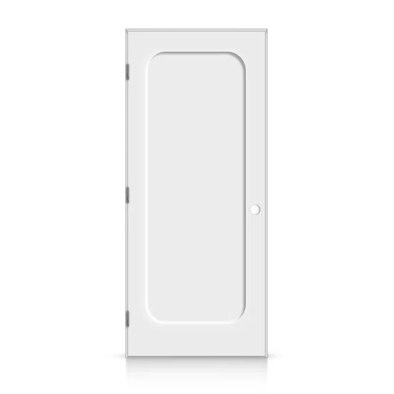 Calhome Curved 1 Panel Shaker Painted Smooth Composite Single Prehung Interior Door