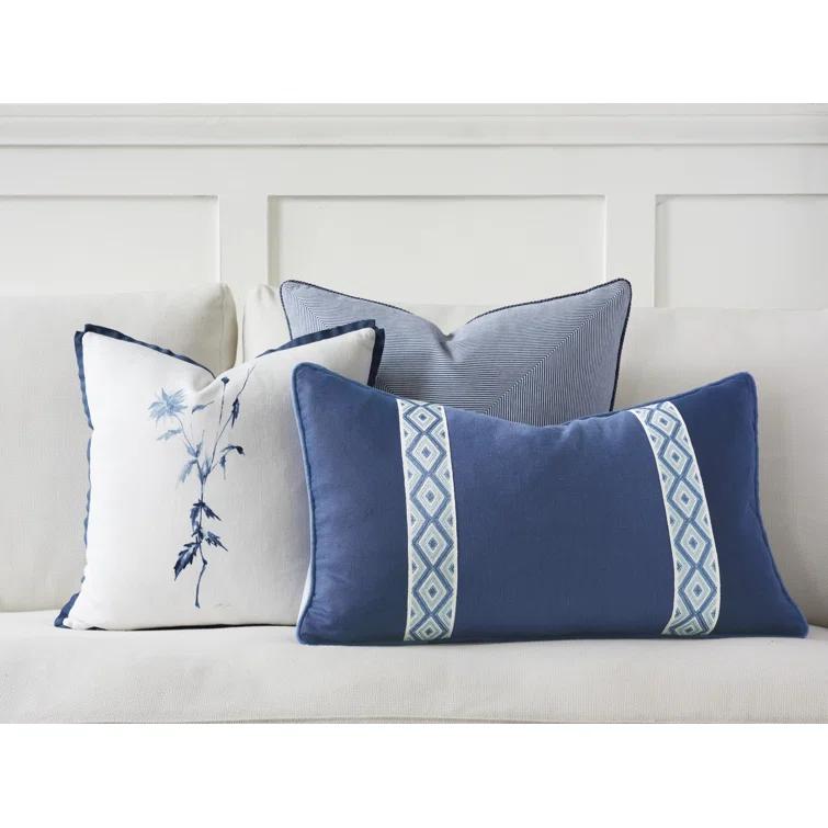 Charlotte Moss Capri Hand Painted Linen Throw Pillow