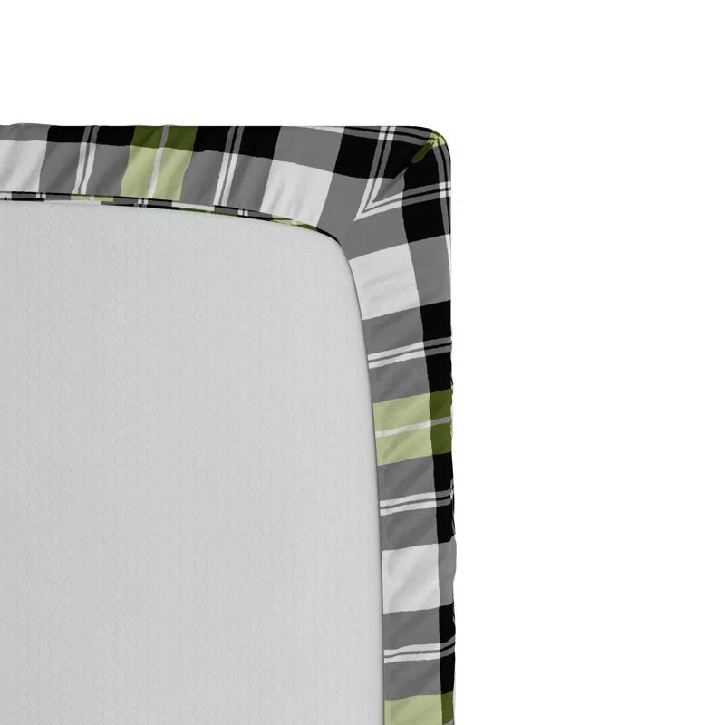 Ambesonne Microfiber Plaid Fitted Sheet
