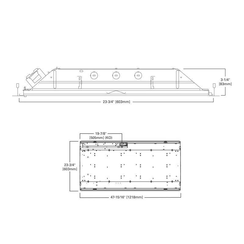Cooper Lighting LLC Rectangle Troffer Ceiling Light