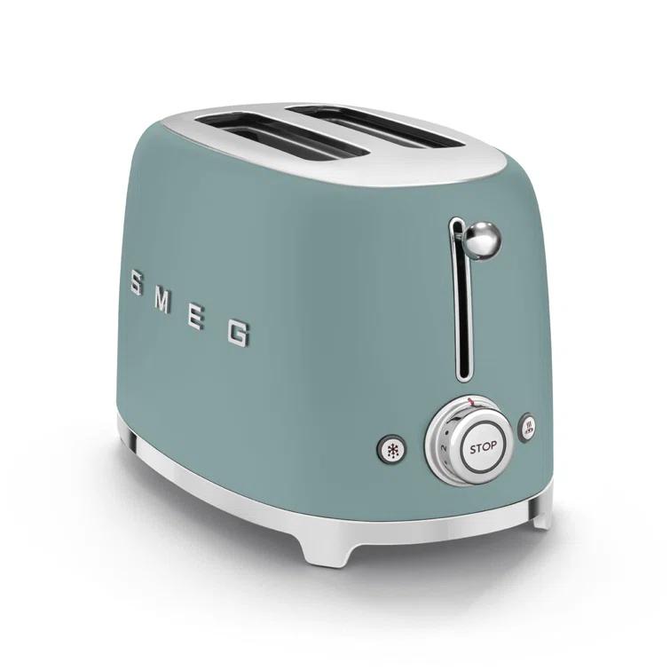 SMEG Matte Jade Green 2-Slice Retro Toaster