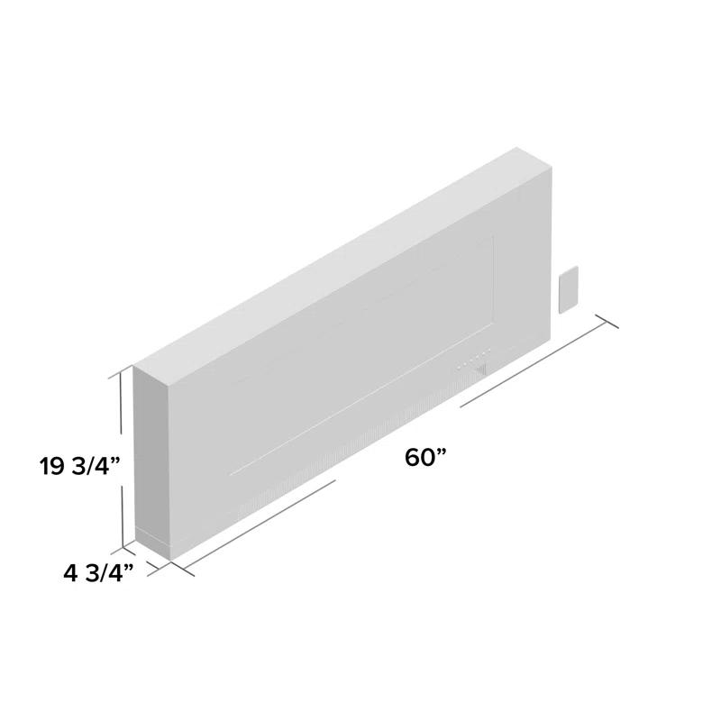 Cambridge Cambridge Wall Mount Electric Fireplace Heater with Remote Control for Indoor Use in Living Room, Bedroom, Home Office