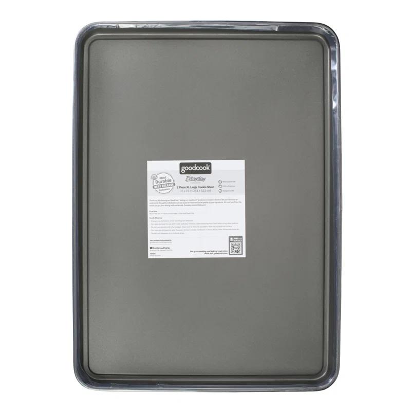 Good Cook GoodCook Set of 2 XL 15" x 21" Nonstick Steel Multipurpose Cookie Sheets, Gray (Set of 2)