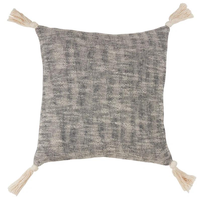 Saro Oneeka Collection Tassels Down Throw Pillow
