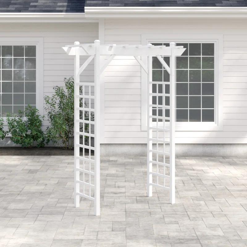 Dura-Trel Providence 28'' W x 64'' D Polyvinyl Chloride (PVC) Arbor in White