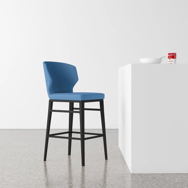 Hokku Designs Weiser Upholstered Counter Stool with Metal Frame