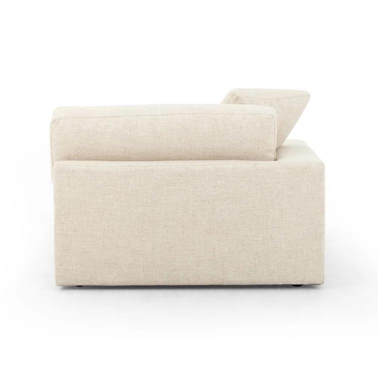 Rita Sectional Sofa - Cream / 137"W / Left-Facing