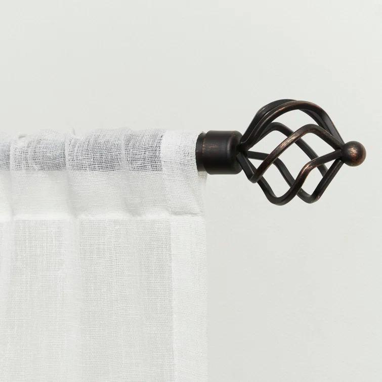 Exclusive Home Exclusive Home Torch Curtain Rod and Coordinating Finial Set, Adjustable