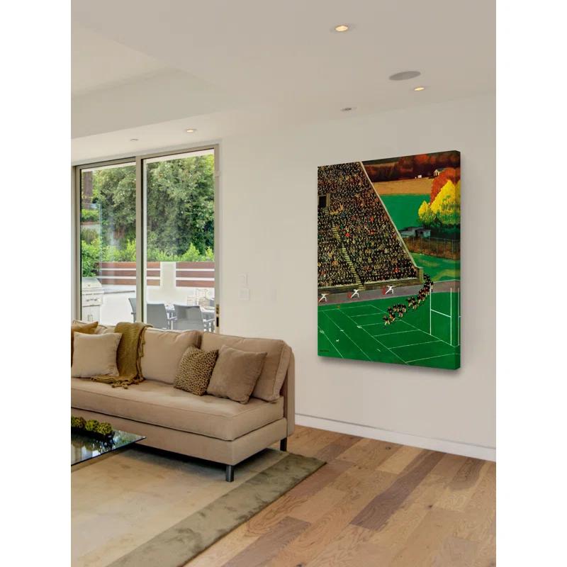 Marmont Hill Onto the Field by John Falter Print on Wrapped Canvas