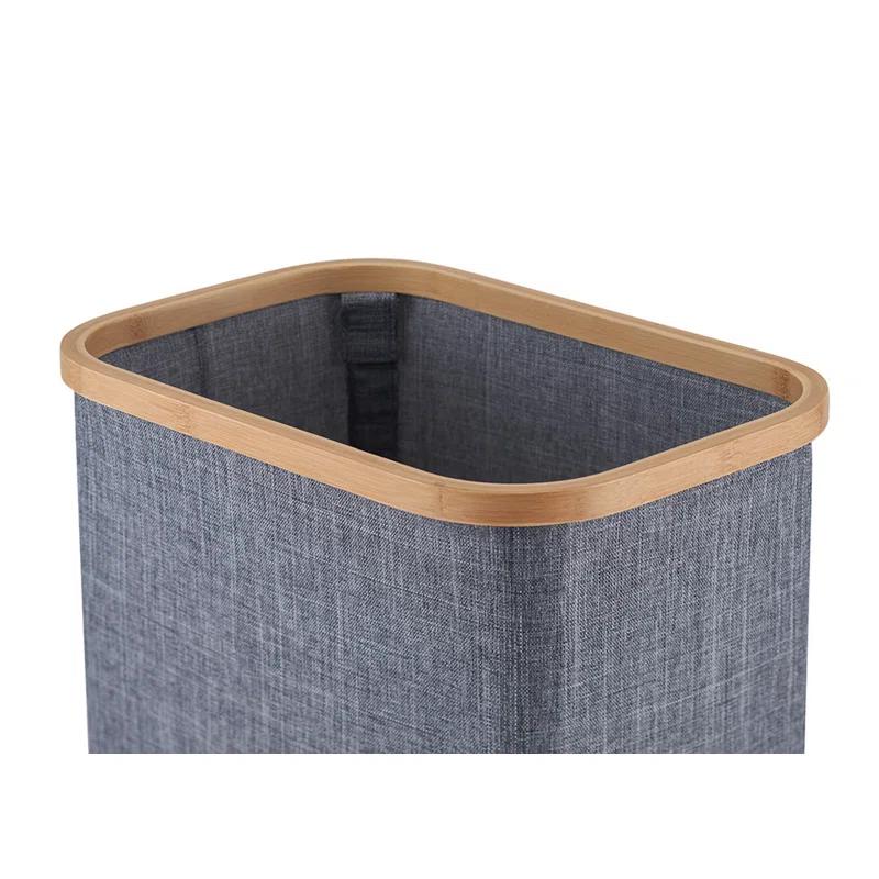 Trinity TRINITY 36 in. H x 30.7 in. H in. x 17.3 in. H Wood (Bamboo) 3-Bag Laundry Sorter