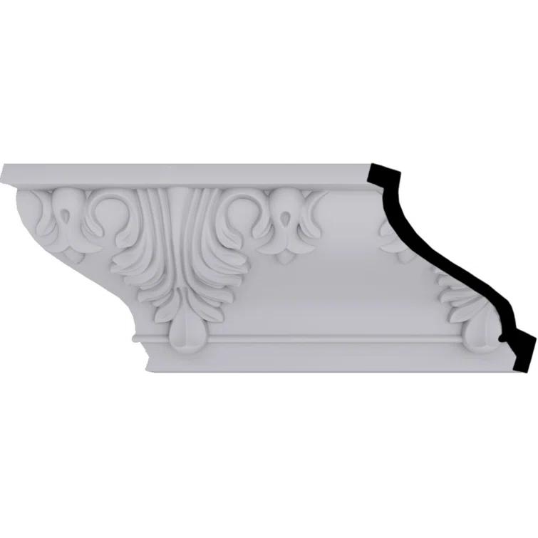 Ekena Millwork SAMPLE - Endurathane Alexandria Crown Moulding, 8 3/4"H x 7"P x 11 1/4"F x 12"L, Factory Primed