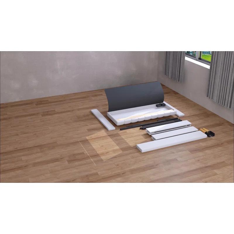 Eriksay Low Profile Upholstered Platform Bed with Winback Headboard