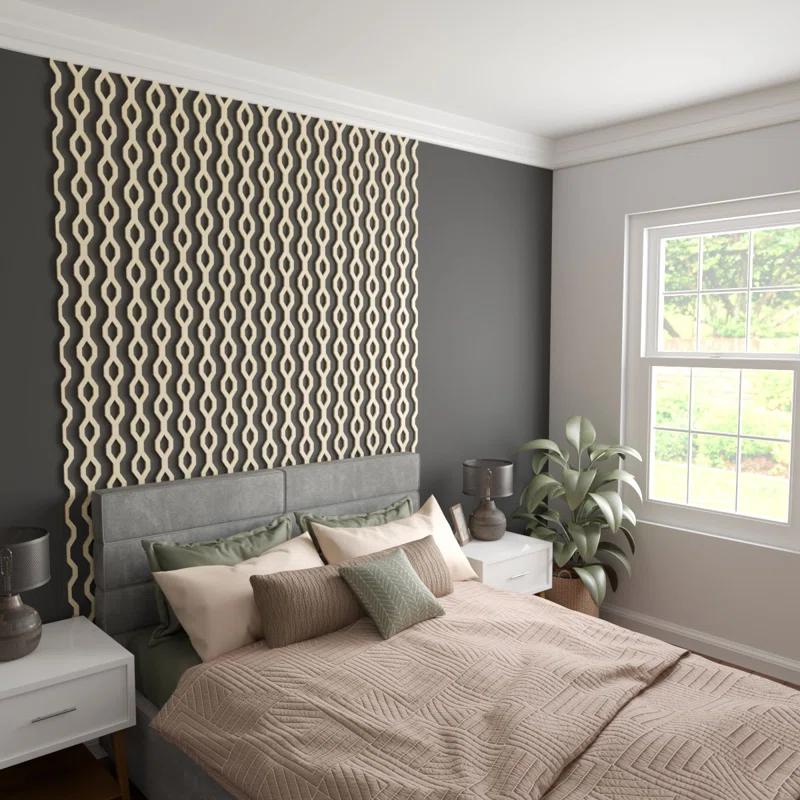 Ekena Millwork Wabash Adjustable Wood Decorative Slat Wall Panel Kit