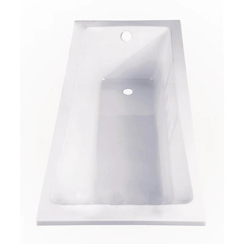 Kingston Brass XVTPN593017 Kingston Brass Aqua Eden 59-Inch Acrylic Rectangular Drop-In Tub with Drain