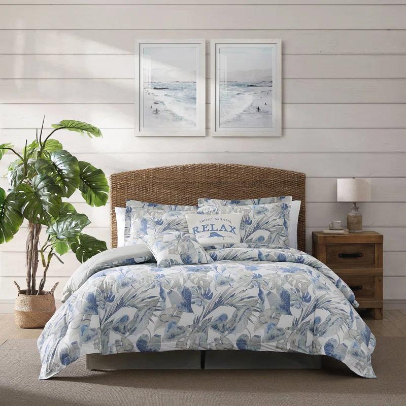 Tommy Bahama Home Tommy Bahama Raw Coast Blue Cotton 5 Piece Comforter Bonus Set