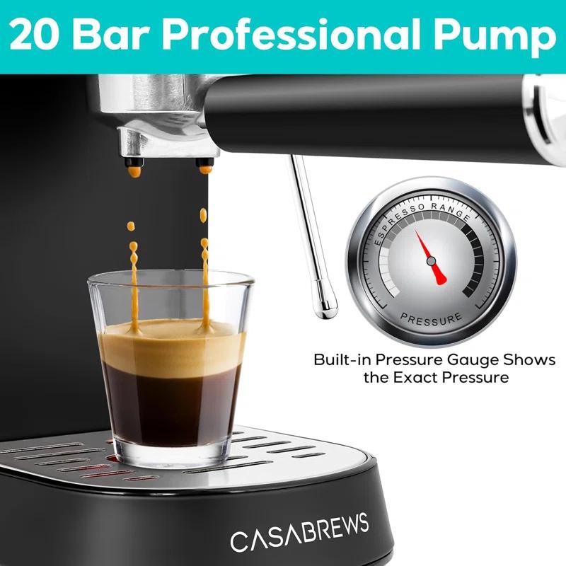 CASABREWS CASABREWS CM5418 20 Bar Espresso Machine Coffee Maker W/ Powerful Steam Wand Stainless Steel