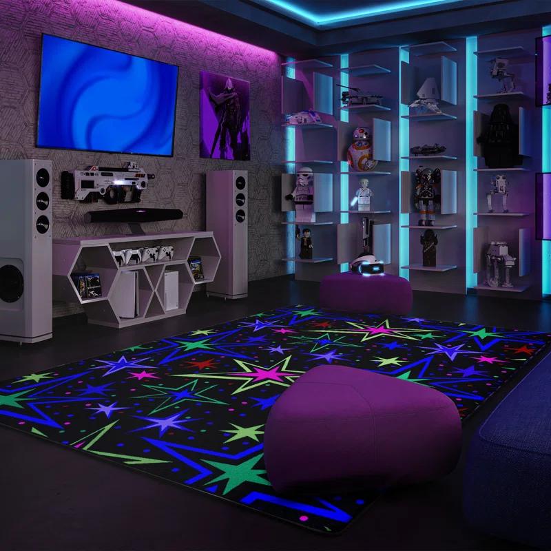 Joy Carpets Kapow Fluorescent Area Rug