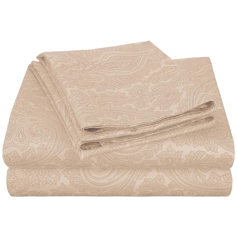 Superior Classic Paisley 600 Thread Count Cotton Blend Sateen Sheet Set