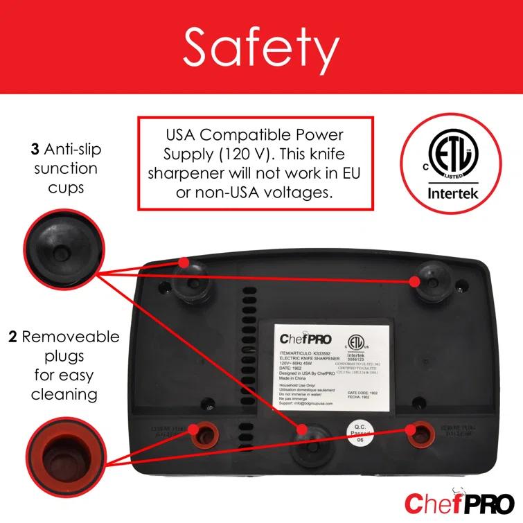 Chef Pro Chef Pro 2 Stages Electric Knife Sharpener