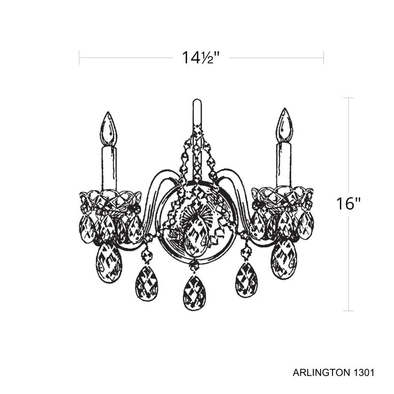 Arlington Crystal Candle Wall Light