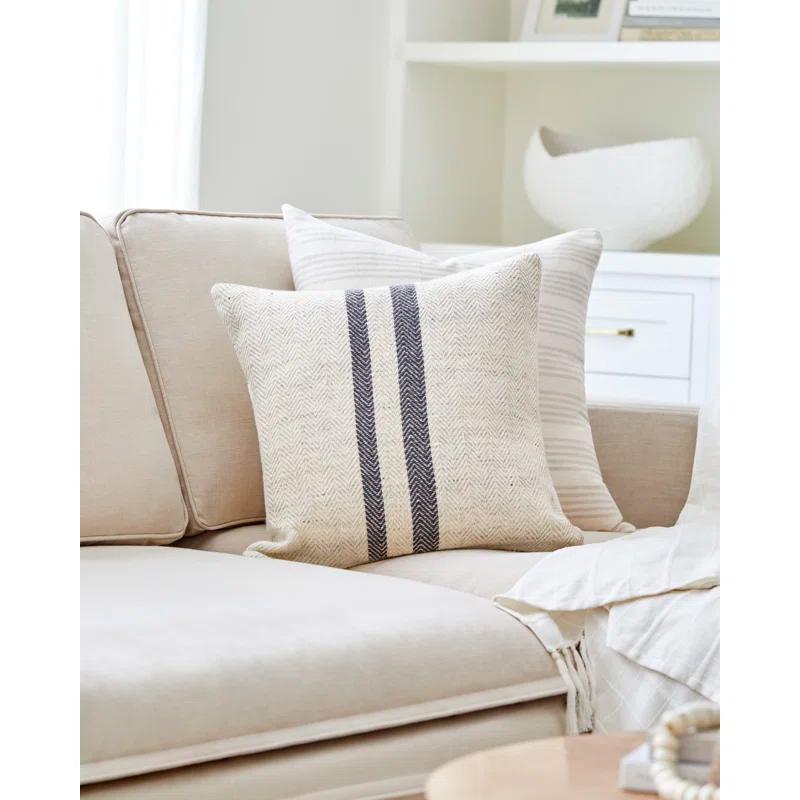 Becki Owens x Livabliss Becki Owens x Livabliss Brett Striped Wool Blend Reversible Throw Pillow