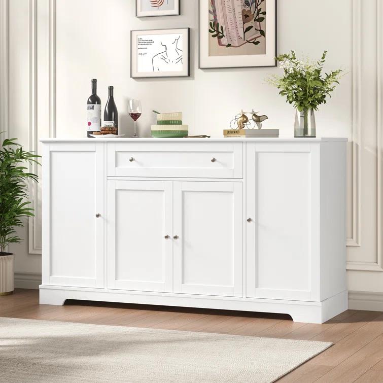 George Oliver 54'' Wide Sideboard with Pantry Doors, Adjustable Shelves and Large Drawer & Reviews | Wayfair