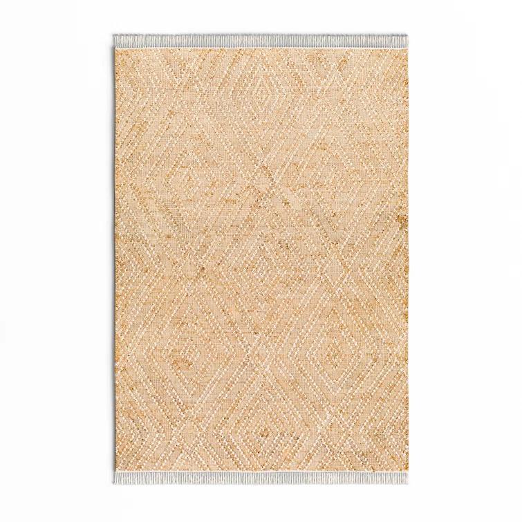 Birch Lane™ Sal Geometric Flatweave Area Rug in Khaki