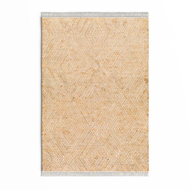 Birch Lane™ Sal Geometric Flatweave Area Rug in Khaki