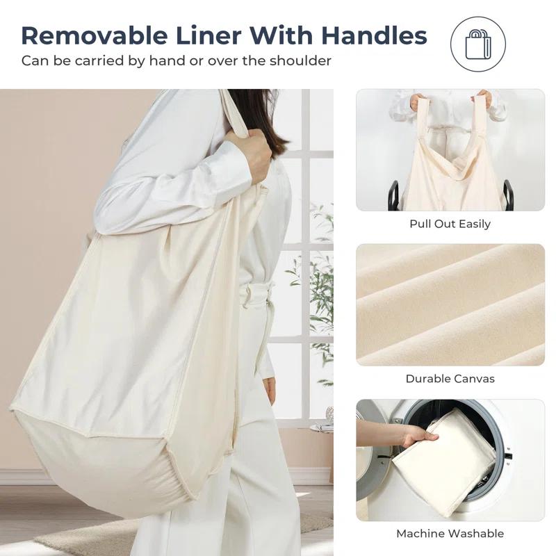 BTERAZ Laundry Hamper, 2-Section