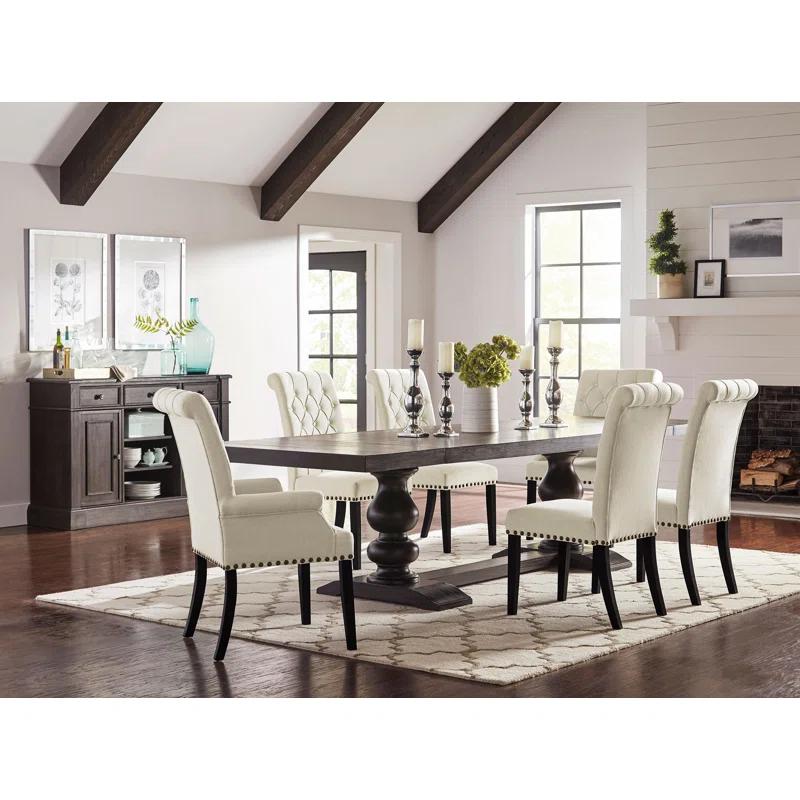 Coaster Furniture 19.5'' H Tufted Linen Upholstered Armchair