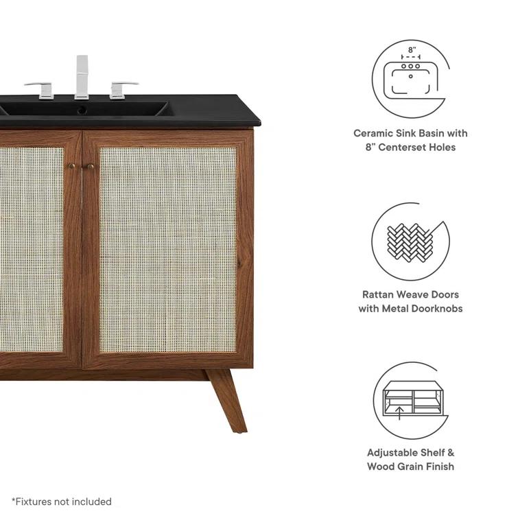 Modway Modway Soma 36'' Free Standing Single Bathroom Vanity with Manufactured Wood Top