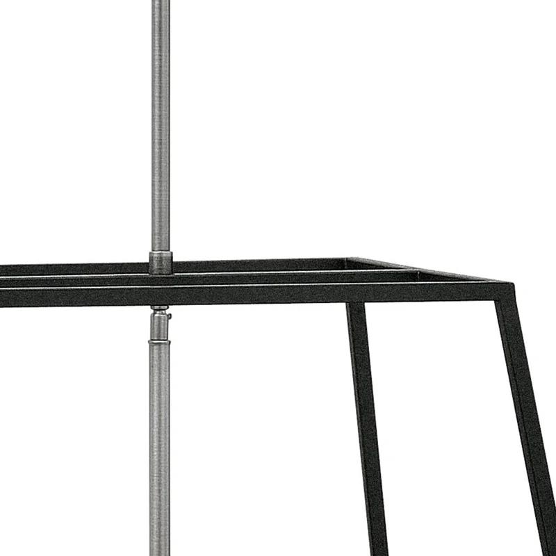 Hinkley Burley Oak 4 - Light Lantern Geometric Chandelier