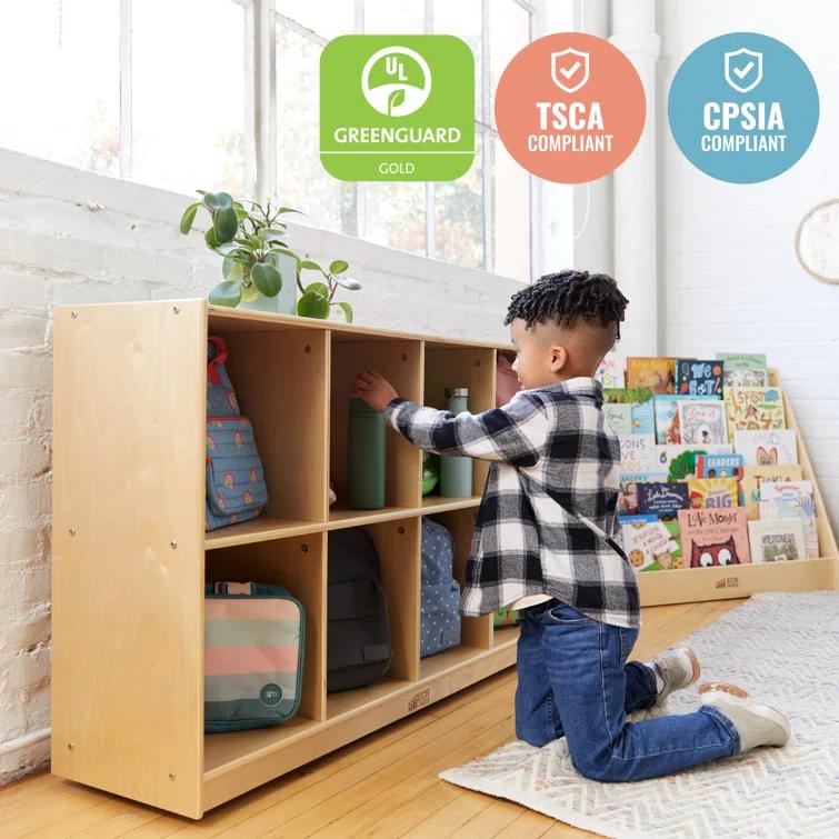 ECR4Kids ECR4Kids 8-Compartment Mobile Backpack Storage Cabinet, Classroom Furniture