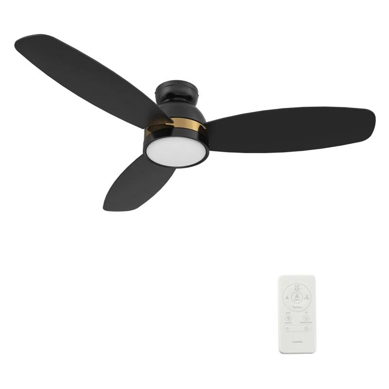 CARRO Smart Flush Mount Ceiling Fan with Light, Remote Control, DC Motor