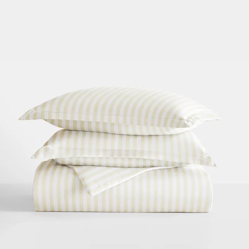 IEnjoy Home Becky Cameron Puffed Rugged Stripe Duvet Cover Set