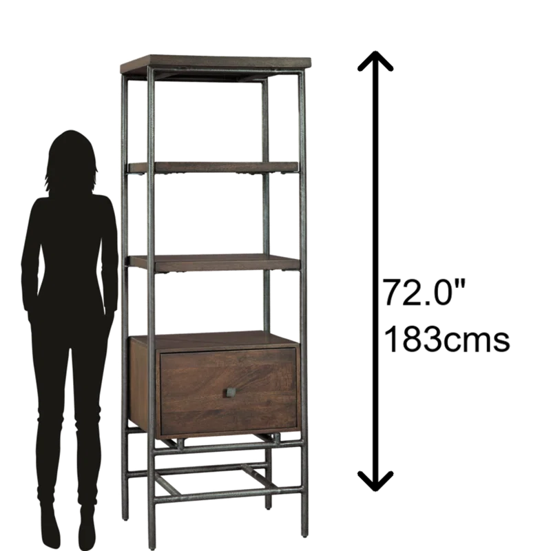 Gerti Narrow Etagere Bookcase