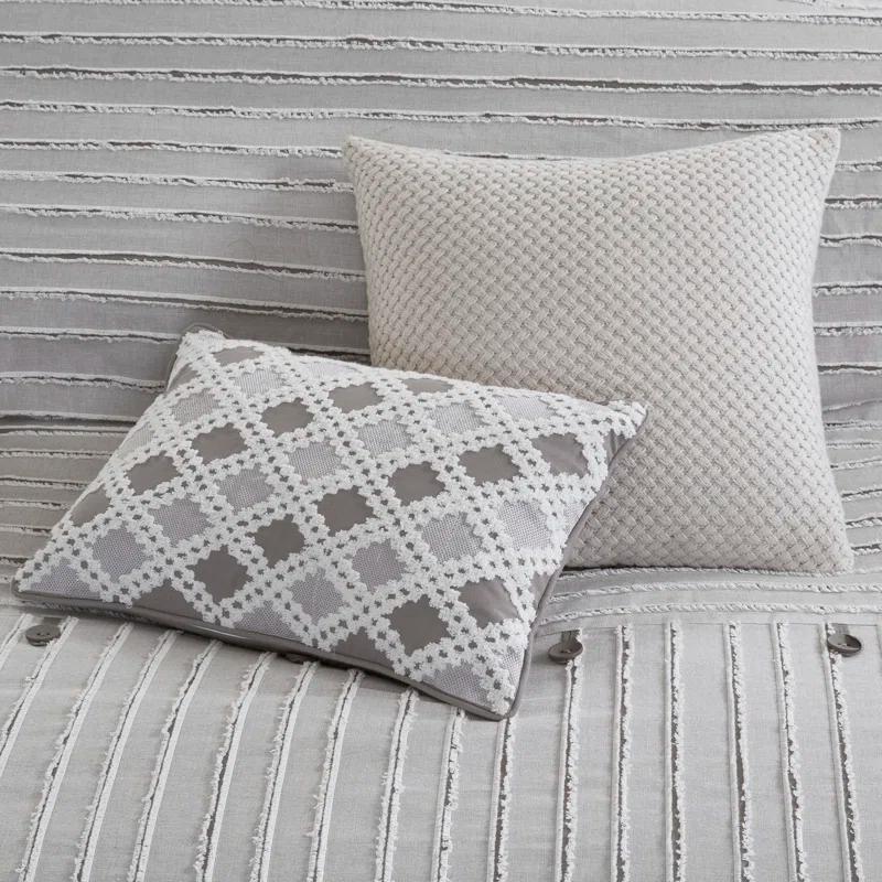 Madison Park Signature Madison Park Signature Essence Oversized Cotton Clipped Jacquard Comforter Set