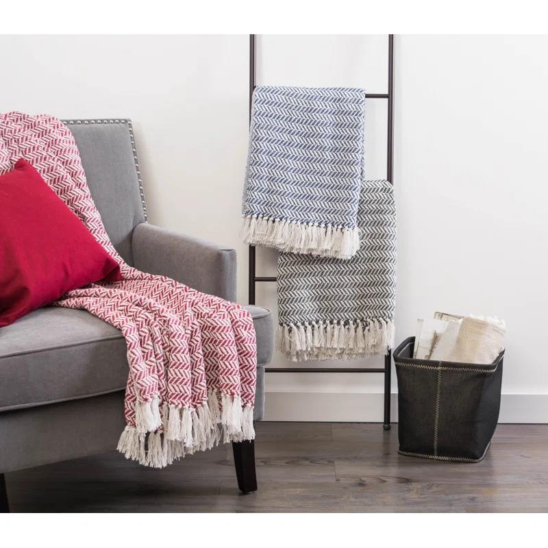 Design Imports  Herringbone Chevron Cotton Throw & Reviews | Wayfair