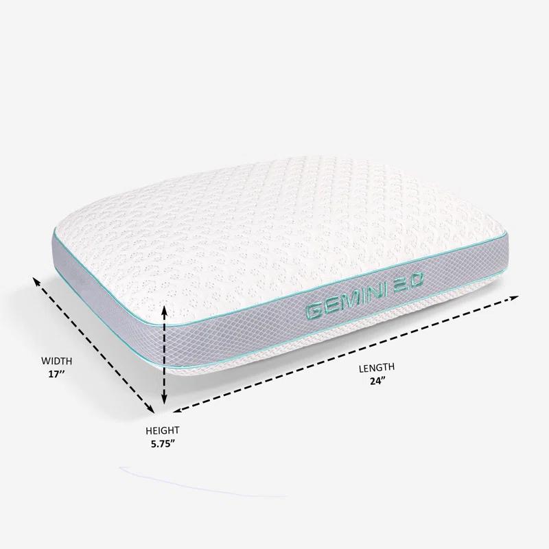 Bedgear Gemini Performance Pillow - Firm Support Pillow For Neutral/Warm Sleepers