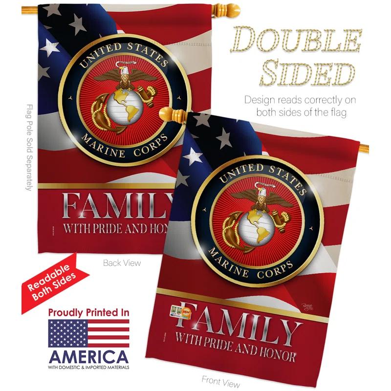Breeze Decor Double Sided 40'' H x 28'' W Polyester Flag Set