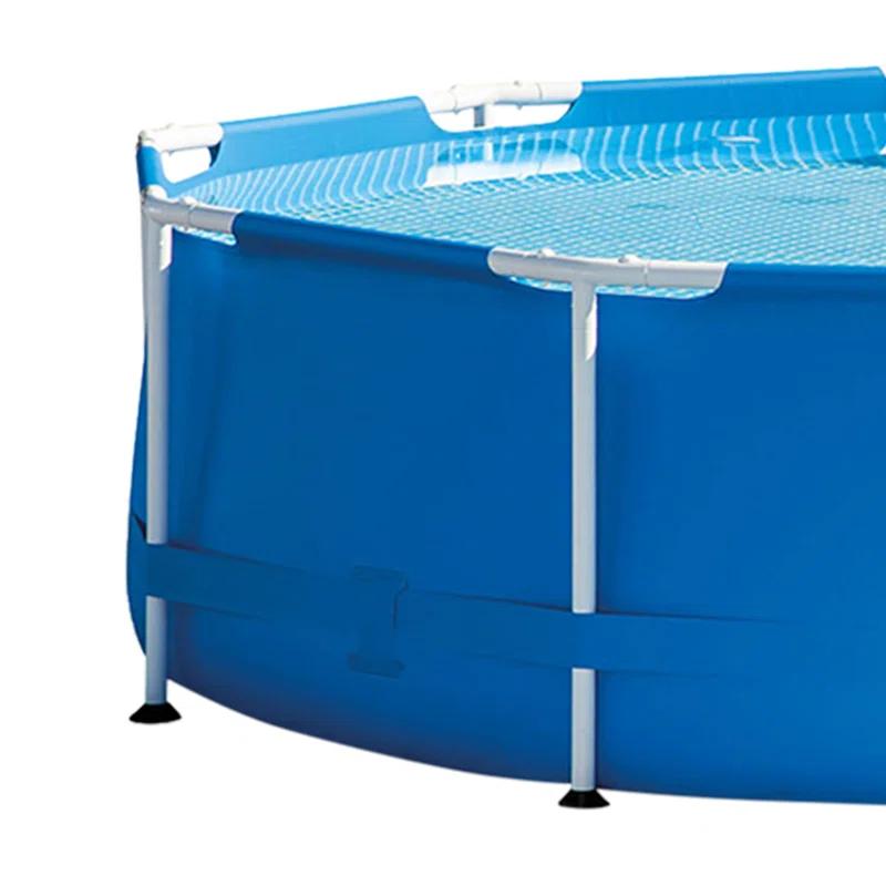 Intex Intex Round Metal Frame Outdoor Backyard Above Ground Swimming Pool
