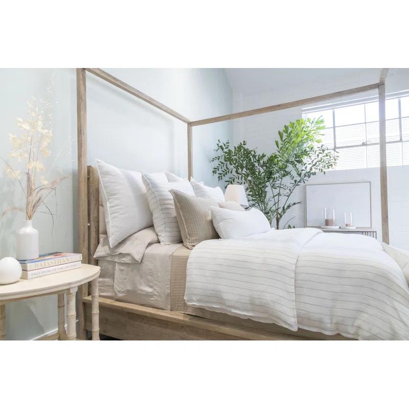 Chatham Cotton Matelasse Coverlet by Pom Pom at Home - Natural / King